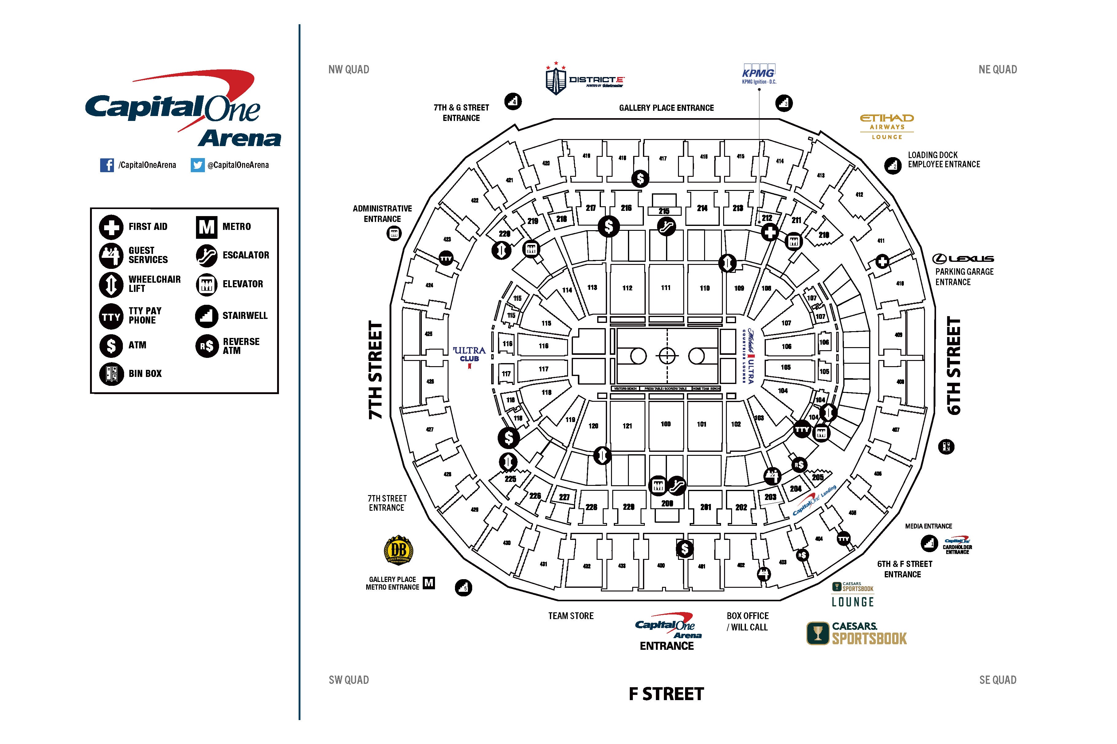 Capital One Arena, Washington DC - Seating Chart View